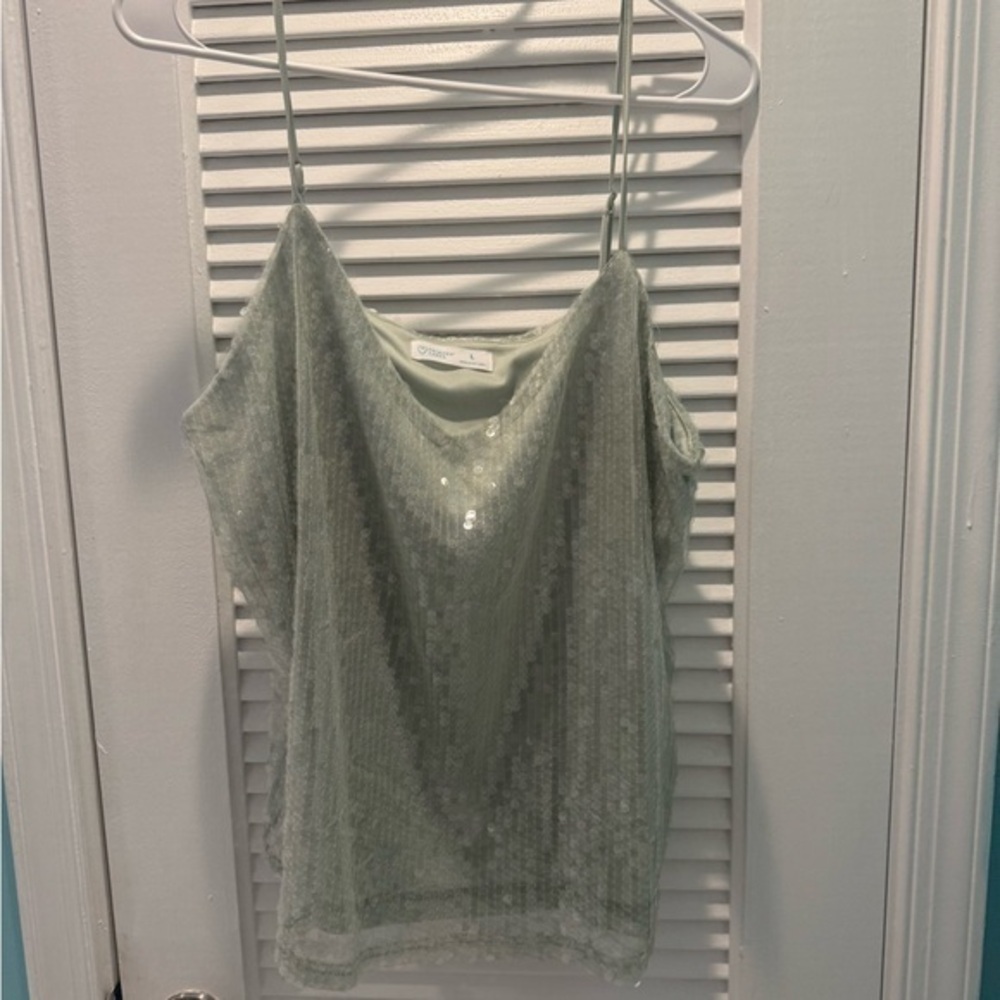 Primark Sage Green Sequin Camisole